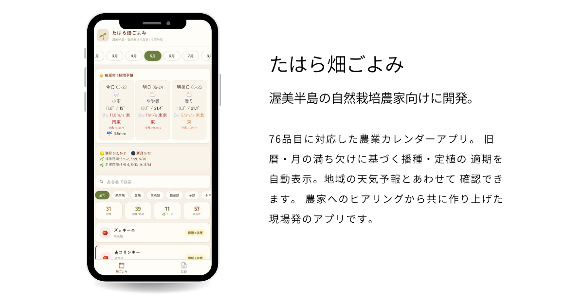 たはら畑ごよみ